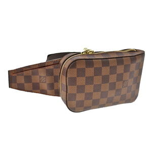 Louis Vuitton Geronimos Damier Ebene Brown Canvas Body Bag Waist